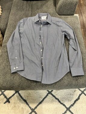 Goodfellow & Co Navy and White Pinstripe Dress Shirt